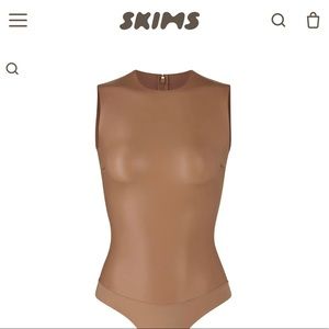 SKIMS faux leather bodysuit